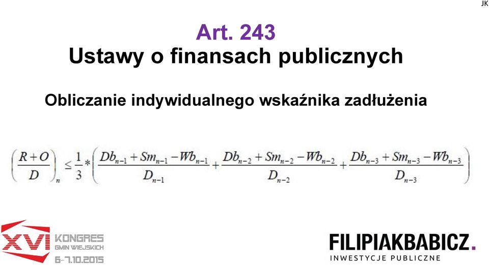publicznych Obliczanie