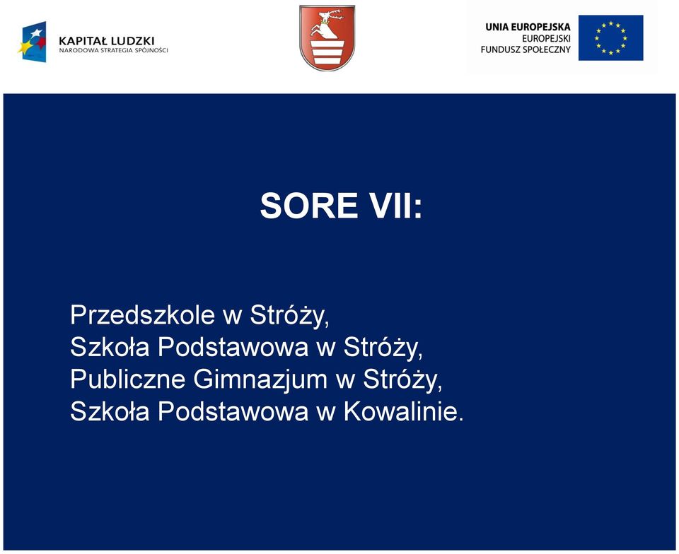 Stróży, Publiczne Gimnazjum w