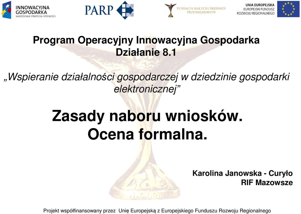 dziedzinie gospodarki elektronicznej Zasady naboru