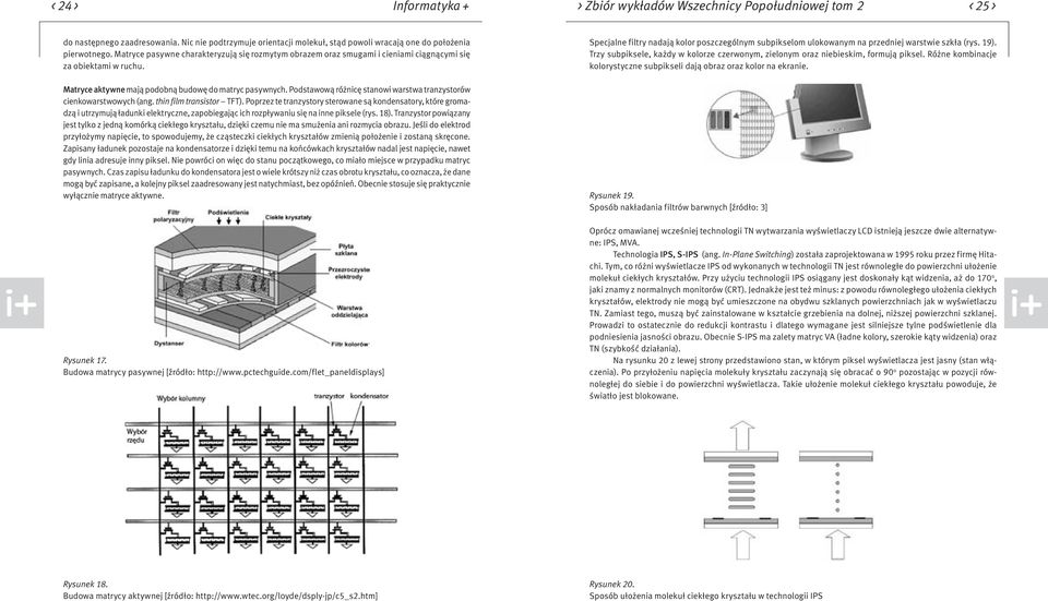 Podstawową różnicę stanowi warstwa tranzystorów cienkowarstwowych (ang. thin film transistor TFT).