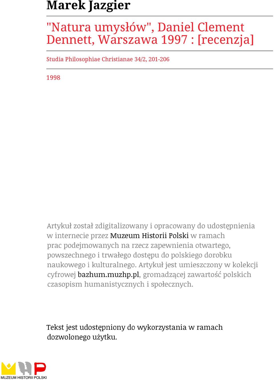 1997 : [recenzja] Studia