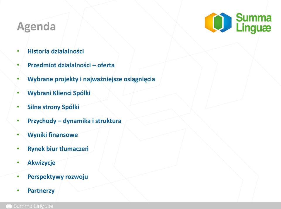 Spółki Silne strony Spółki Przychody dynamika i struktura