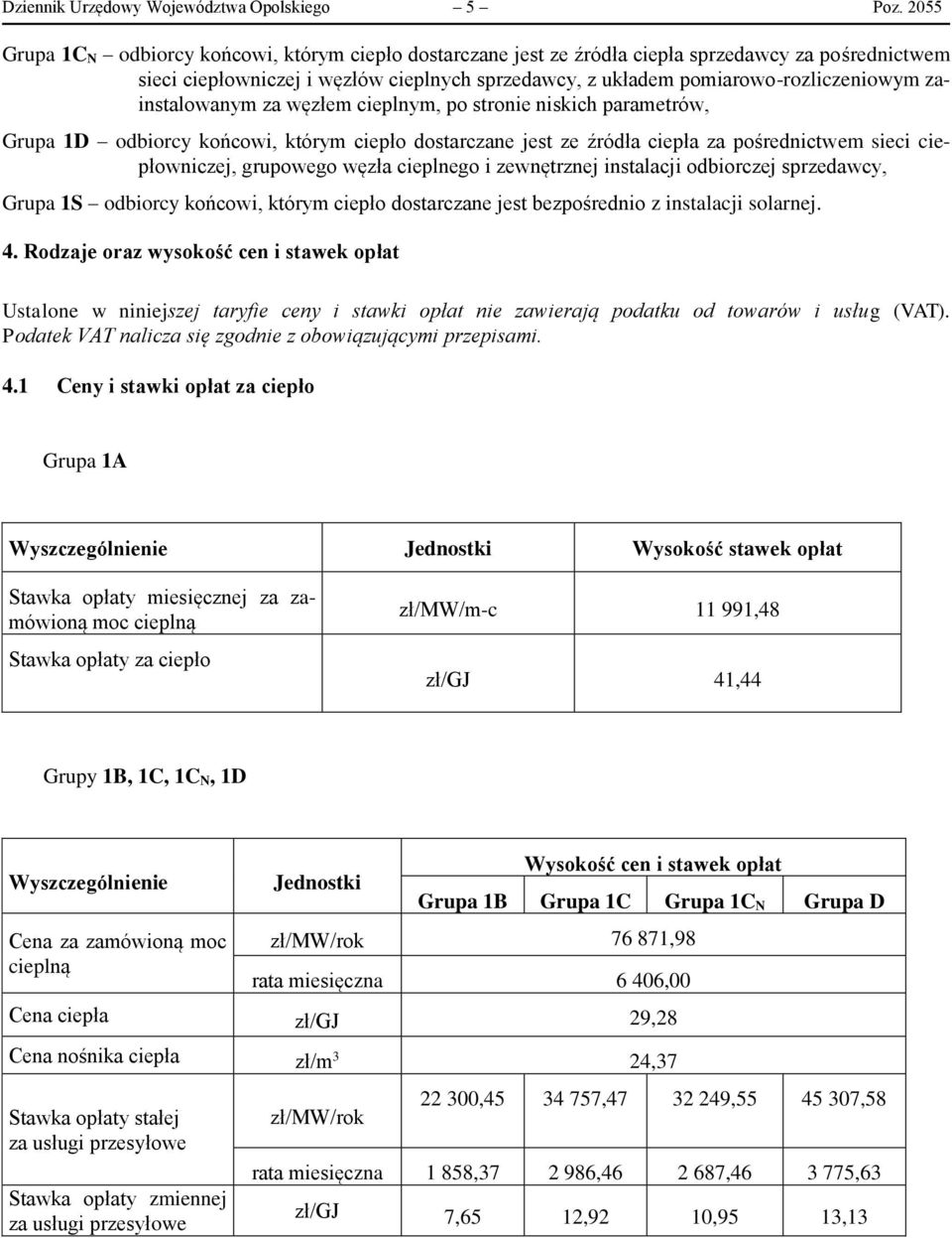 zainstalowanym za węzłem cieplnym, po stronie niskich parametrów, Grupa 1D odbiorcy końcowi, którym ciepło dostarczane jest ze źródła ciepła za pośrednictwem sieci ciepłowniczej, grupowego węzła