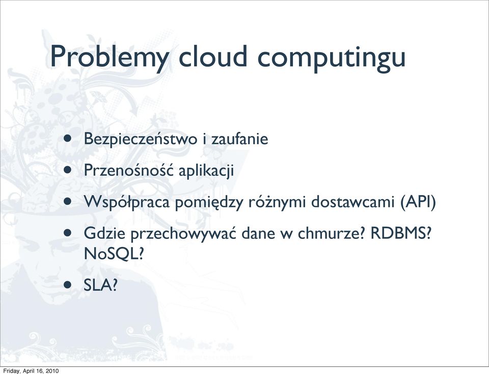 pomiędzy różnymi dostawcami (API) Gdzie