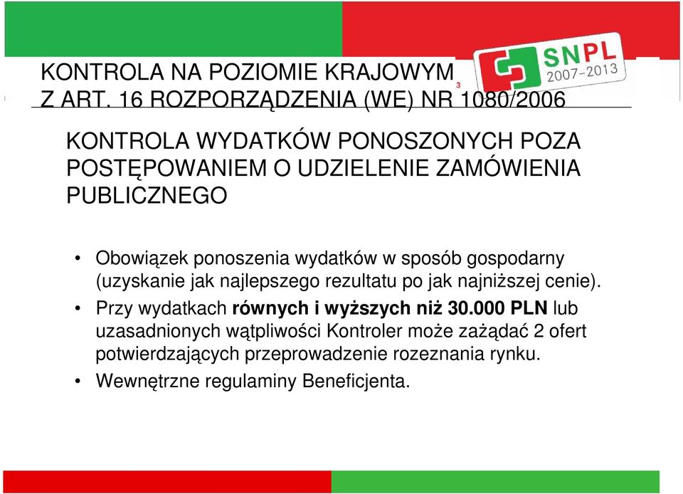 cenie). Przy wydatkach równych i wyższych niż 30.