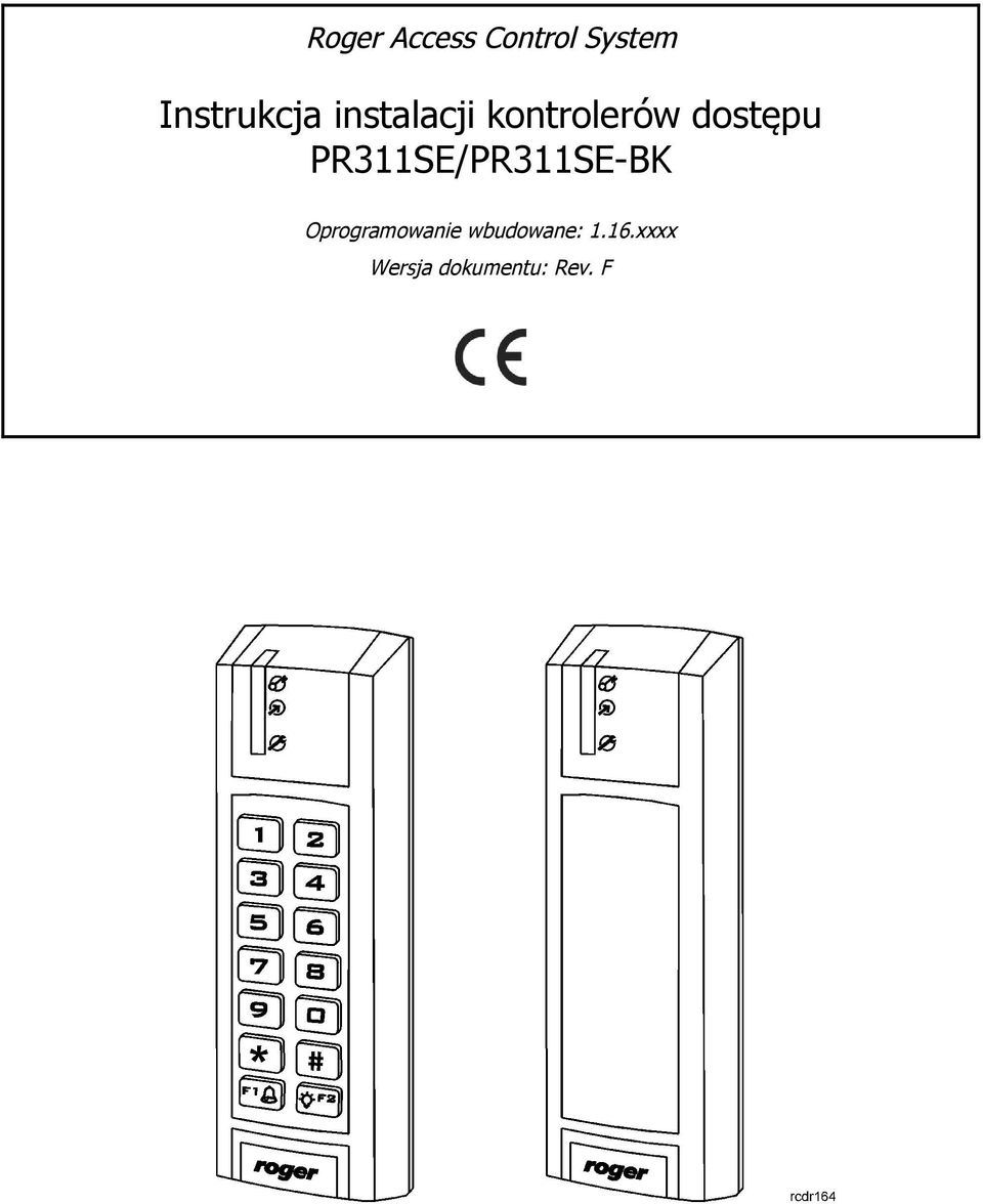 dostępu PR311SE/PR311SE-BK