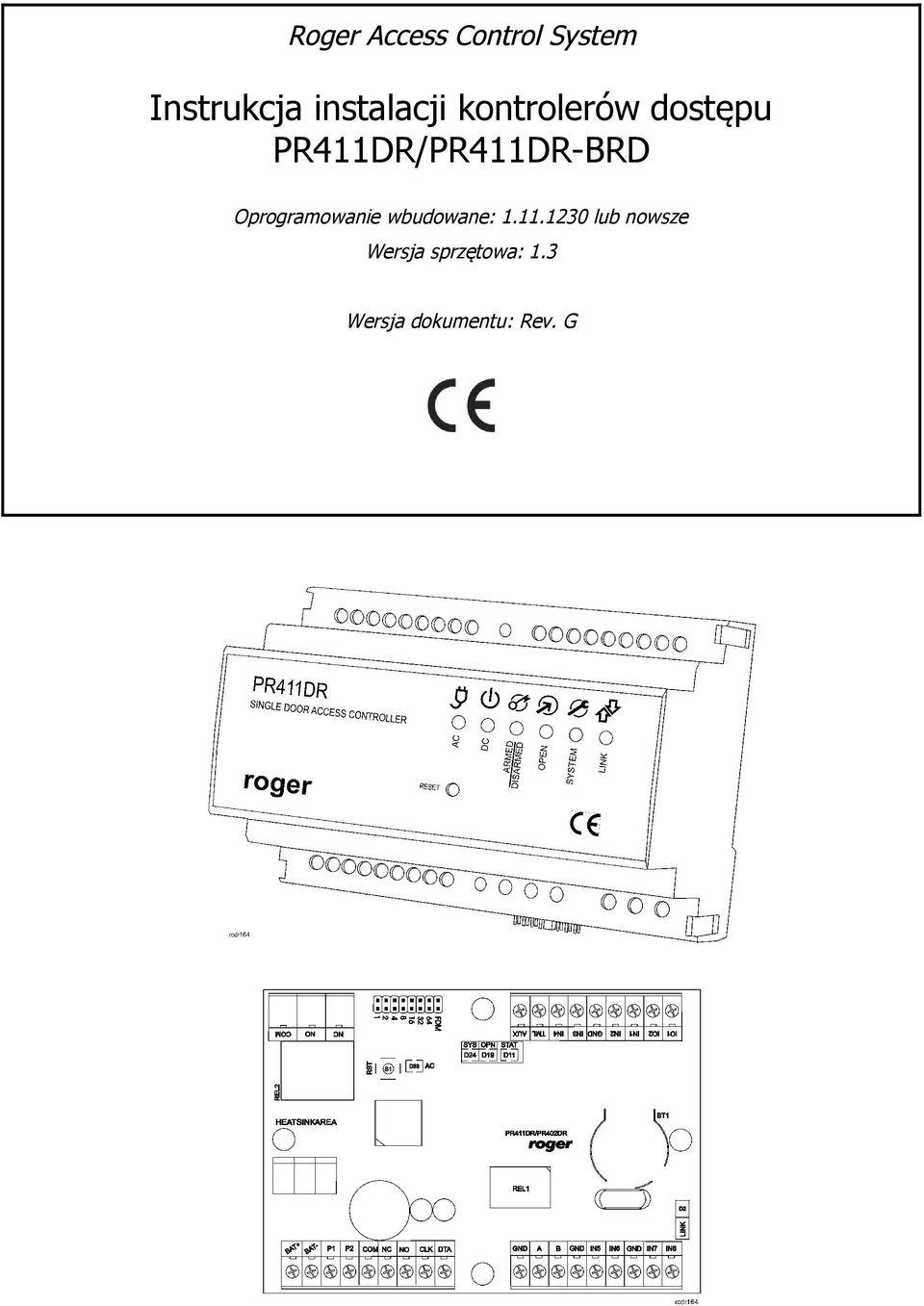 PR411DR/PR411DR-BRD Oprogramowanie wbudowane: