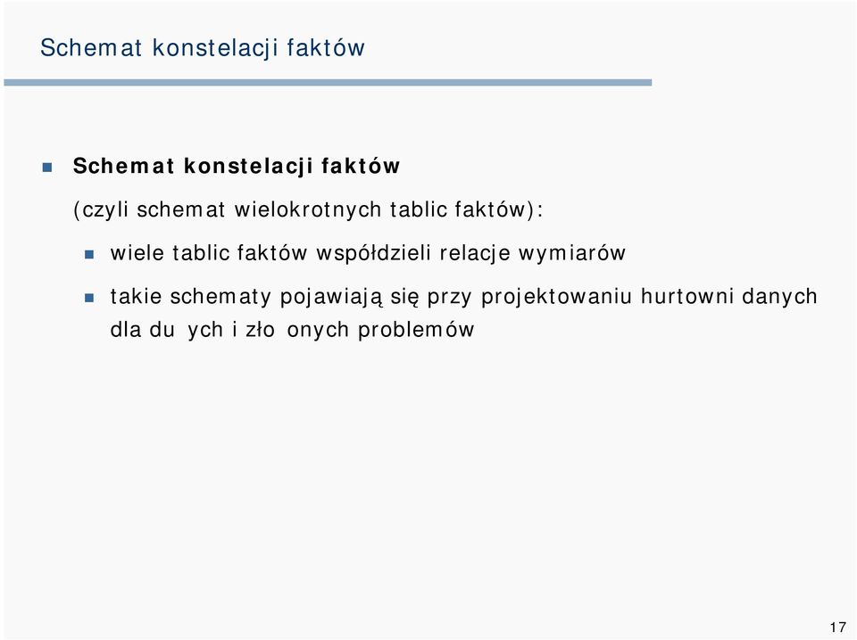 współdzieli relacje wymiarów takie schematy pojawiają się