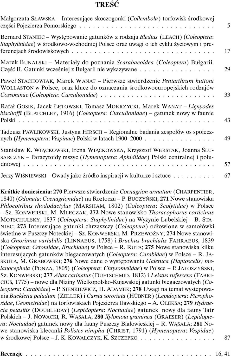 ............................... Marek BUNALSKI Materiały do poznania Scarabaeoidea (Coleoptera) Bułgarii. Część II. Gatunki wcześniej z Bułgarii nie wykazywane.