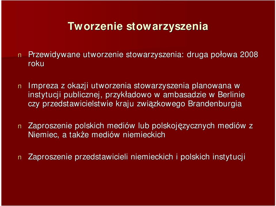 przedstawicielstwie kraju zwi zkowego zkowego Brandenburgia Zaproszenie polskich mediów w lub polskoj