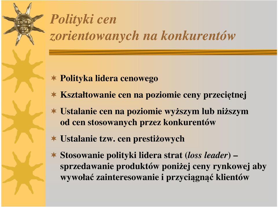 przez konkurentów Ustalanie tzw.