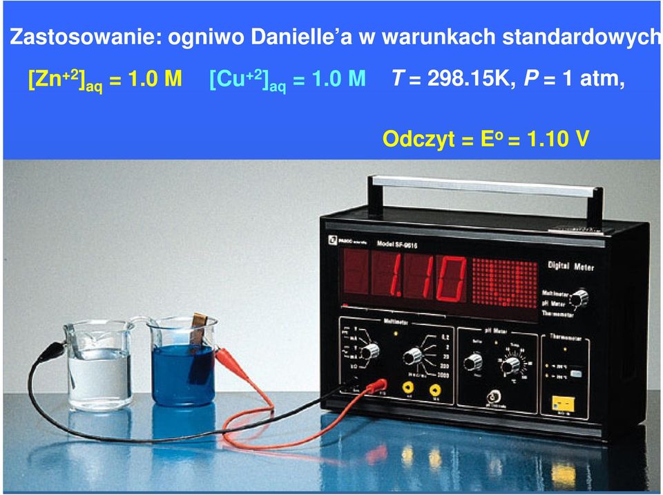 = 1.0 M [Cu +2 ] aq = 1.0 M T = 298.