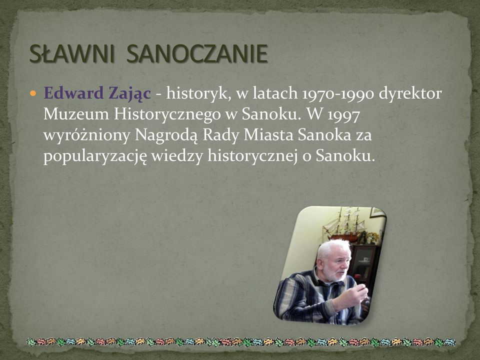 W 1997 wyróżniony Nagrodą Rady Miasta