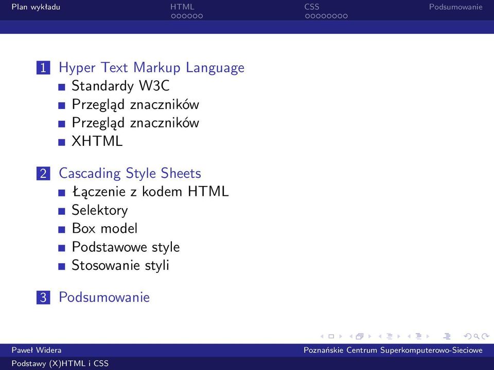 Cascading Style Sheets Łączenie z kodem HTML