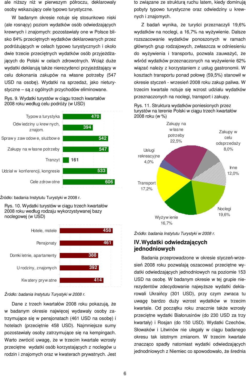 podróŝujących w celach typowo turystycznych i około dwie trzecie przeciętnych wydatków osób przyjeŝdŝających do Polski w celach zdrowotnych.