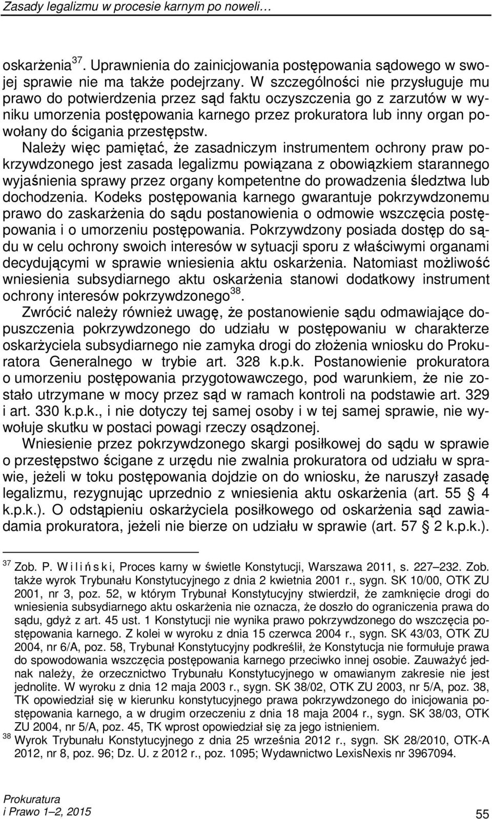 przestępstw.