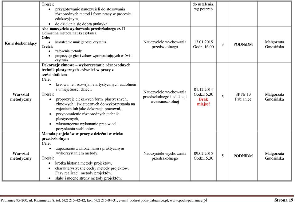 kształcenie umiejętności czytania założenia metody propozycje gier i zabaw wprowadzających w świat czytania Dekoracje zimowe wykorzystanie różnorodnych technik plastycznych -również w pracy z