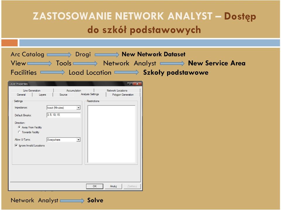 View Tools Network Analyst New Service Area