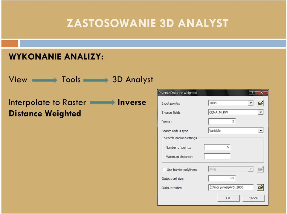 Tools 3D Analyst