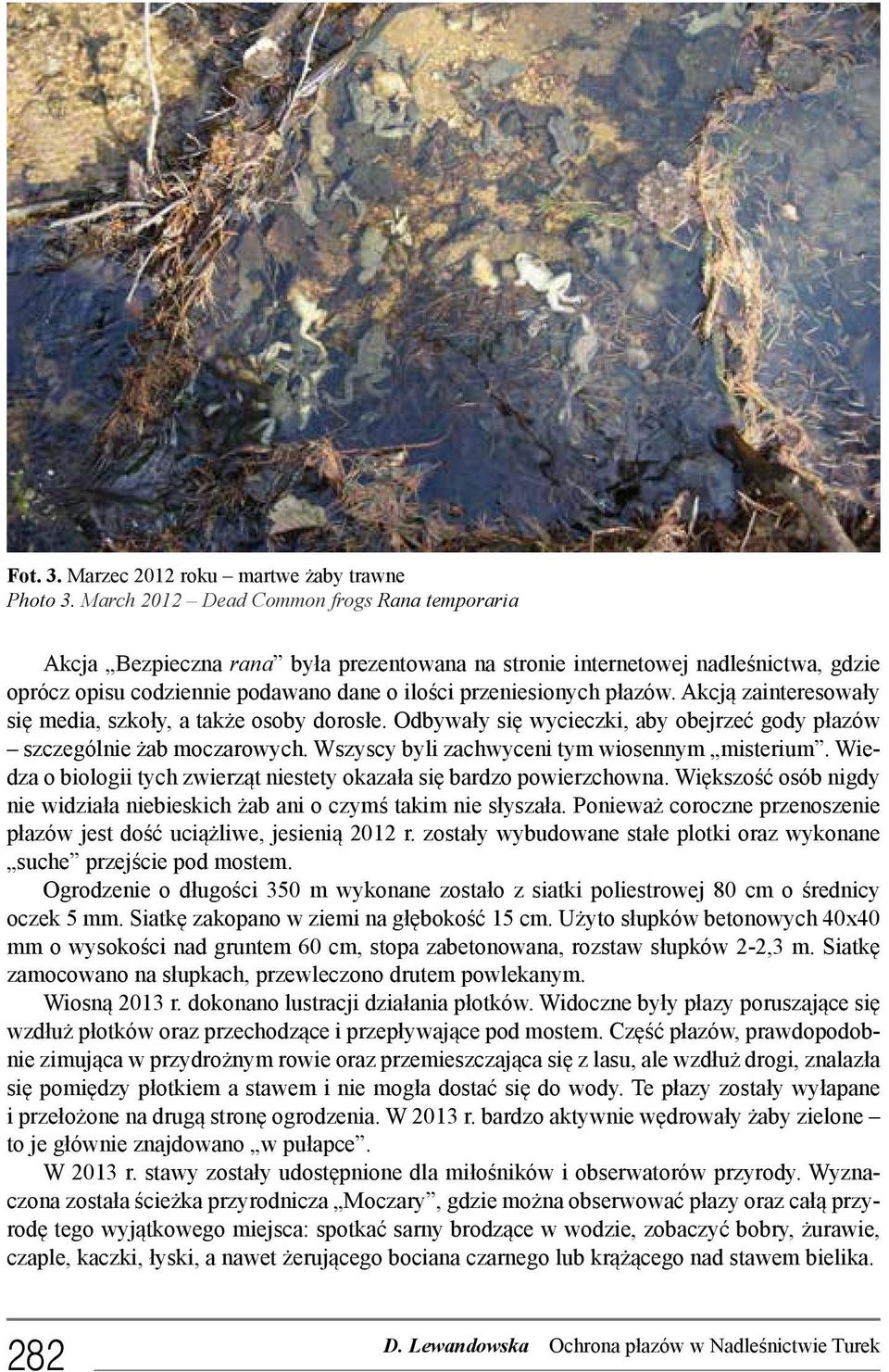 Akcją zainteresowały się media, szkoły, a także osoby dorosłe. Odbywały się wycieczki, aby obejrzeć gody płazów szczególnie żab moczarowych. Wszyscy byli zachwyceni tym wiosennym misterium.