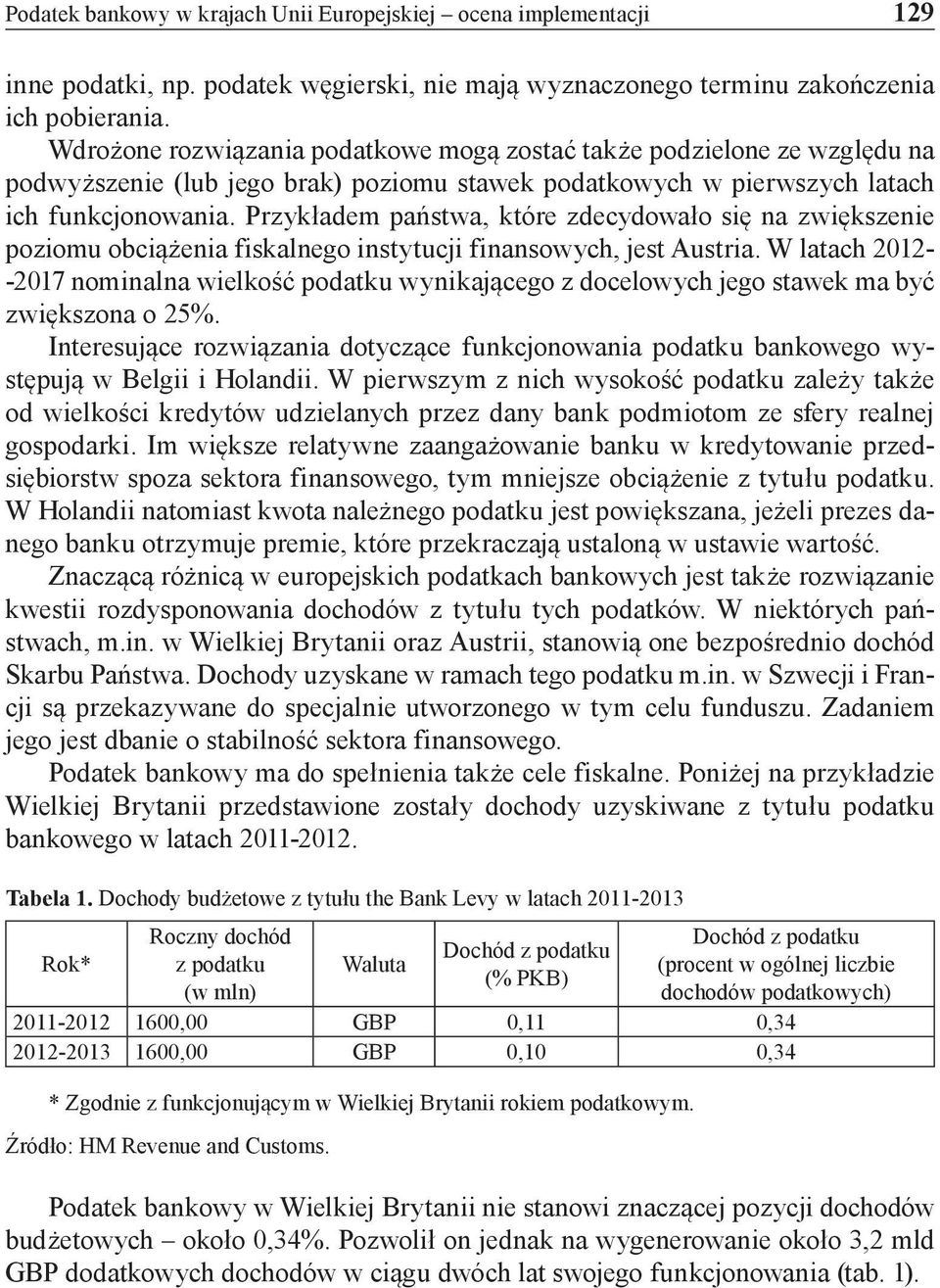 Przykładem państwa, które zdecydowało się na zwiększenie poziomu obciążenia fiskalnego instytucji finansowych, jest Austria.
