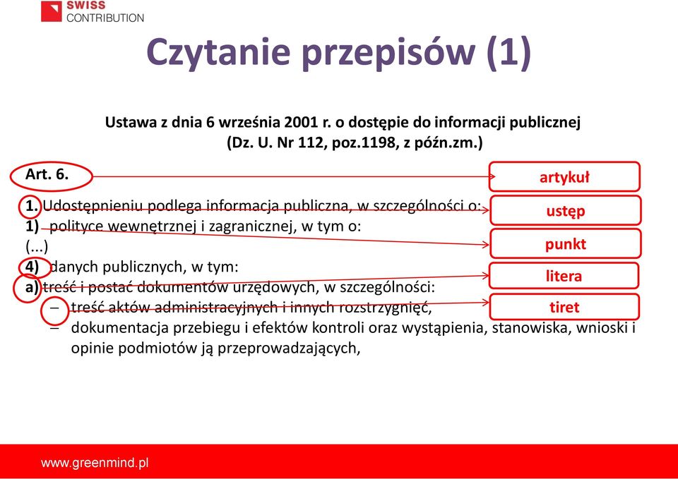 ..) punkt 4) danych publicznych, w tym: litera a) treść i postać dokumentów urzędowych, w szczególności: treść aktów administracyjnych i