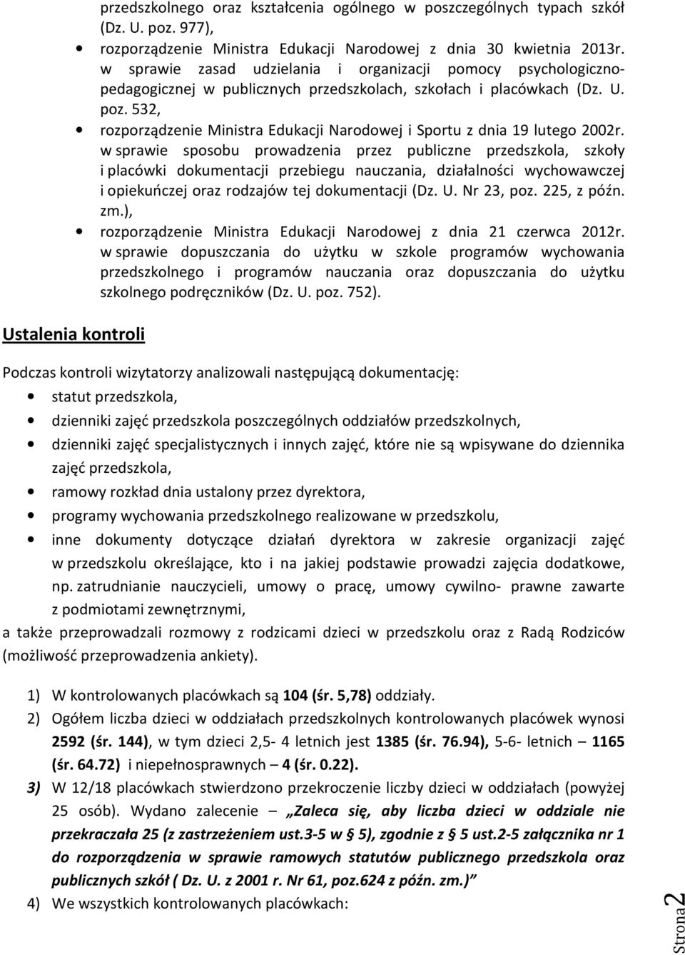 532, rozporządzenie Ministra Edukacji Narodowej i Sportu z dnia 19 lutego 2002r.