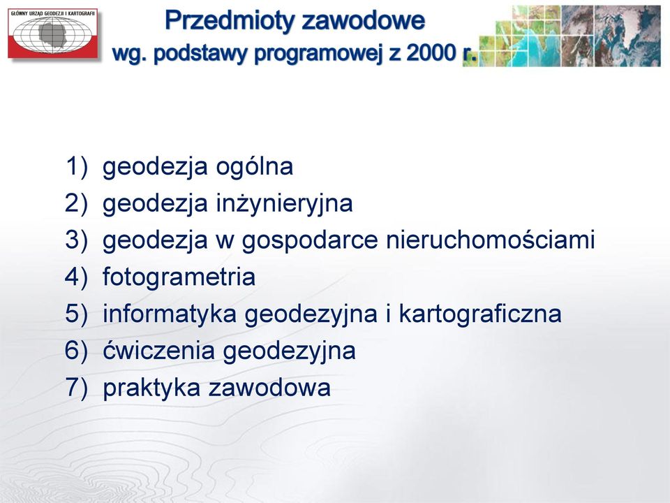 fotogrametria 5) informatyka geodezyjna i
