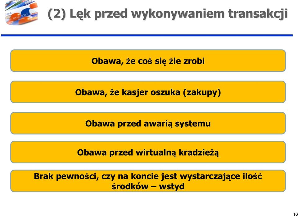 przed awarią systemu Obawa przed wirtualną kradzieżą Brak