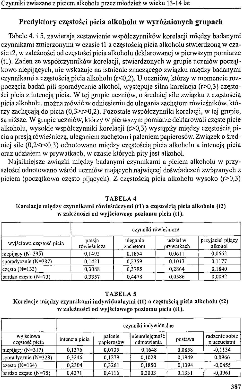 deklarowanej w pierwszym pomiarze (tl).