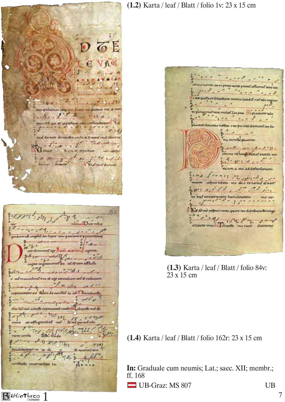 4) Karta / leaf / Blatt / folio 62r: 23 x 5 cm In: