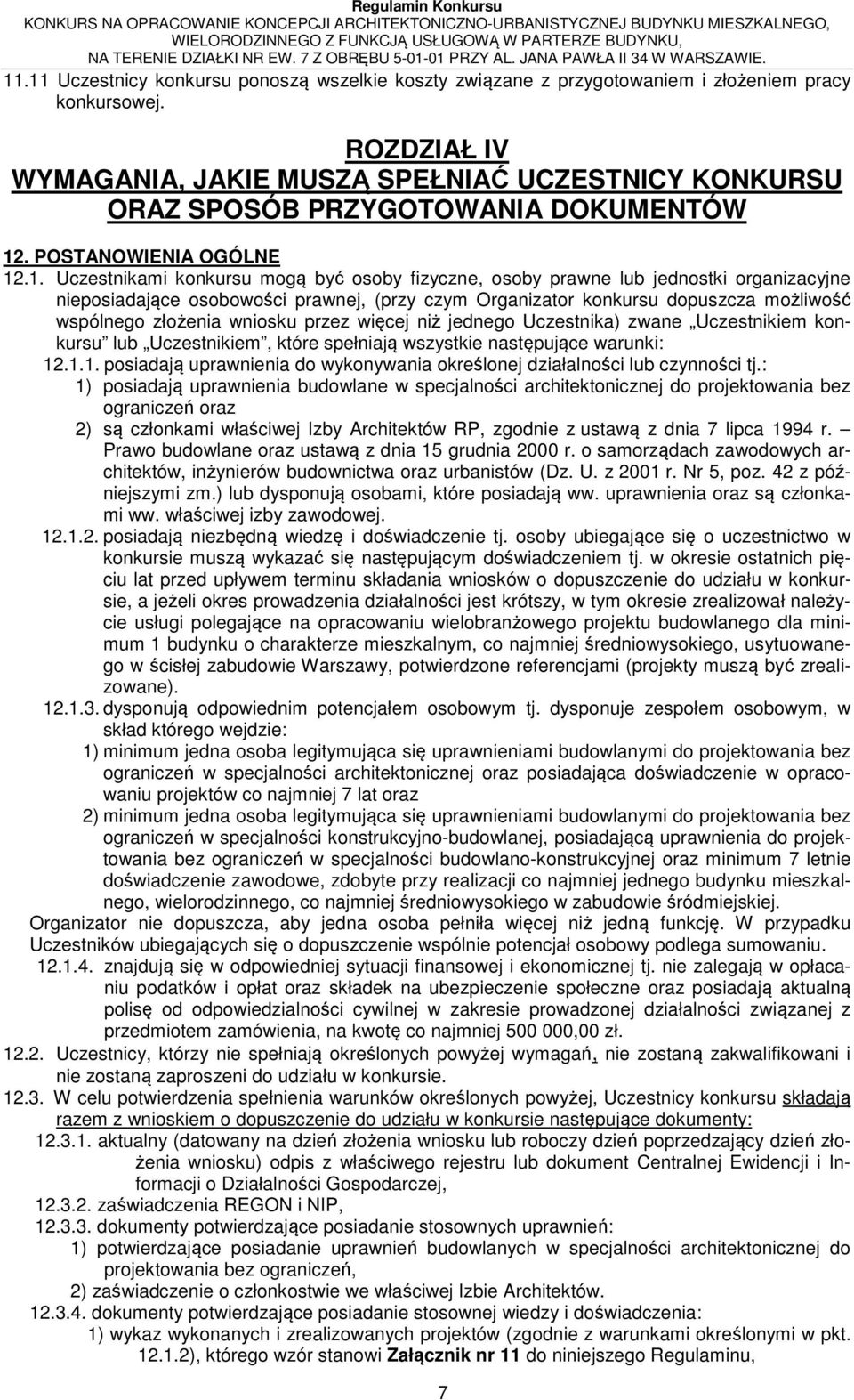 . POSTANOWIENIA OGÓLNE 12