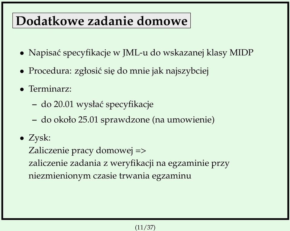 01 wysłać specyfikacje do około 25.