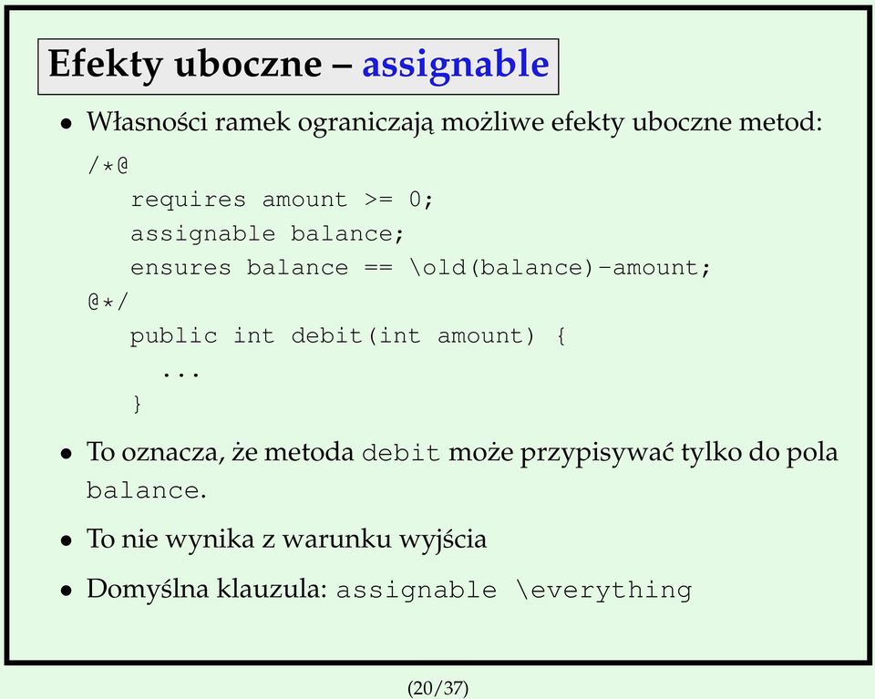 public int debit(int amount) {.
