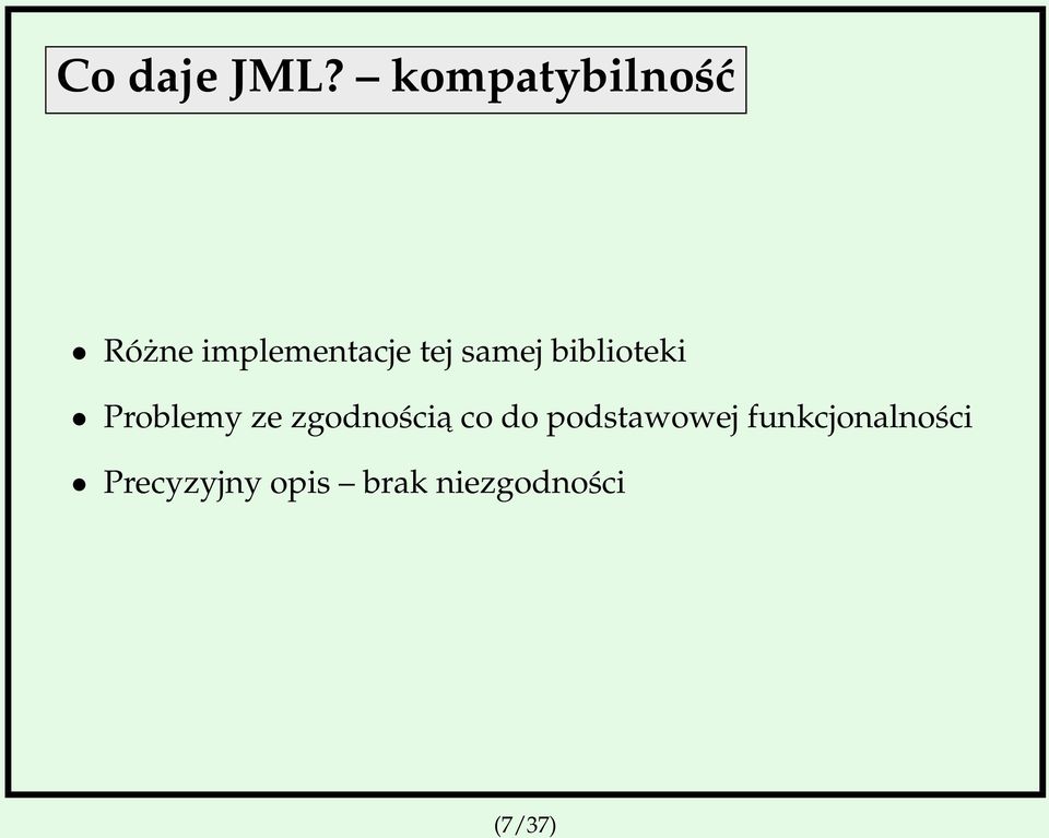 samej biblioteki Problemy ze zgodnościa
