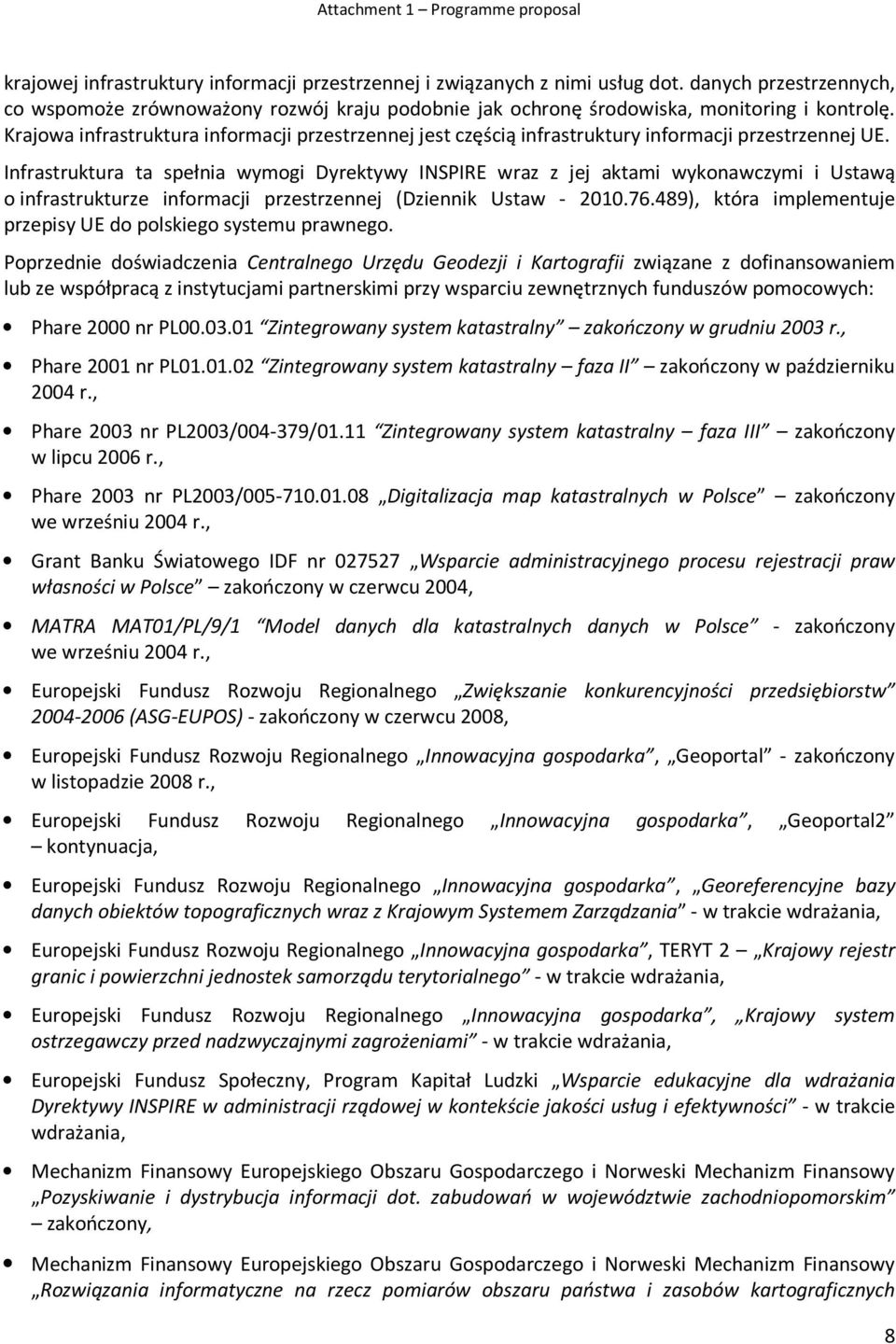 Krajowa infrastruktura informacji przestrzennej jest częścią infrastruktury informacji przestrzennej UE.