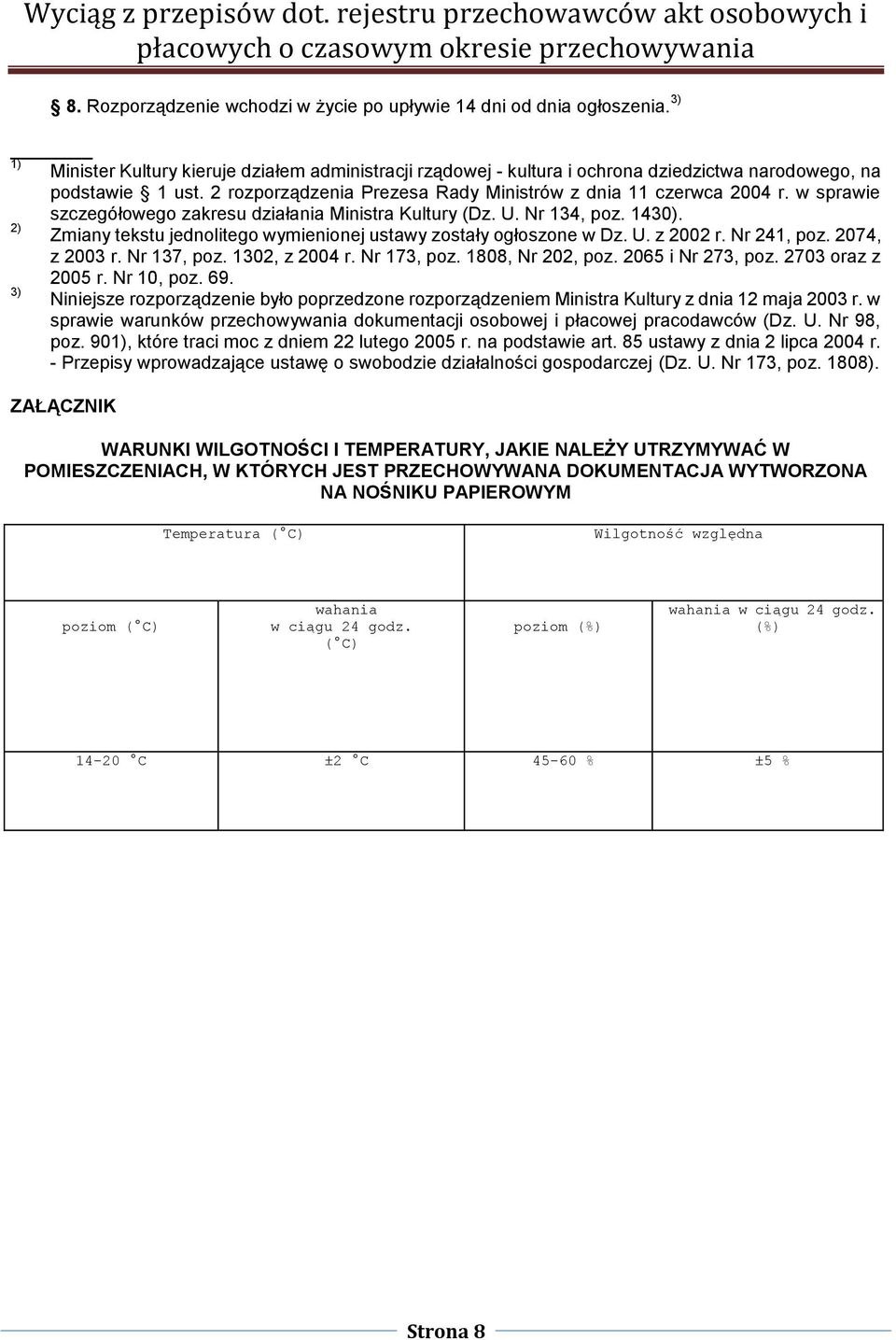 2) Zmiany tekstu jednolitego wymienionej ustawy zostały ogłoszone w Dz. U. z 2002 r. Nr 241, poz. 2074, z 2003 r. Nr 137, poz. 1302, z 2004 r. Nr 173, poz. 1808, Nr 202, poz. 2065 i Nr 273, poz.