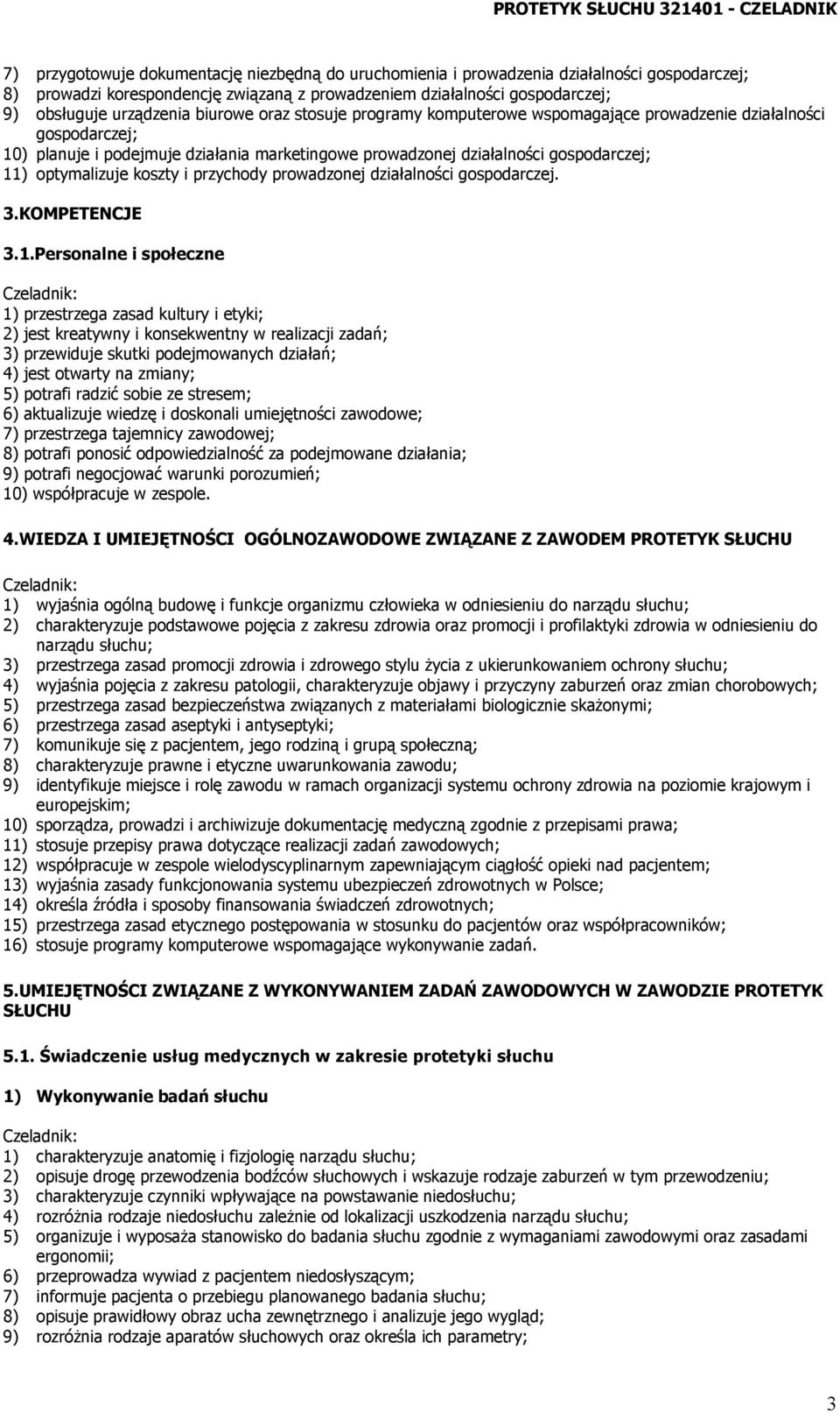działalności gospodarczej; 11