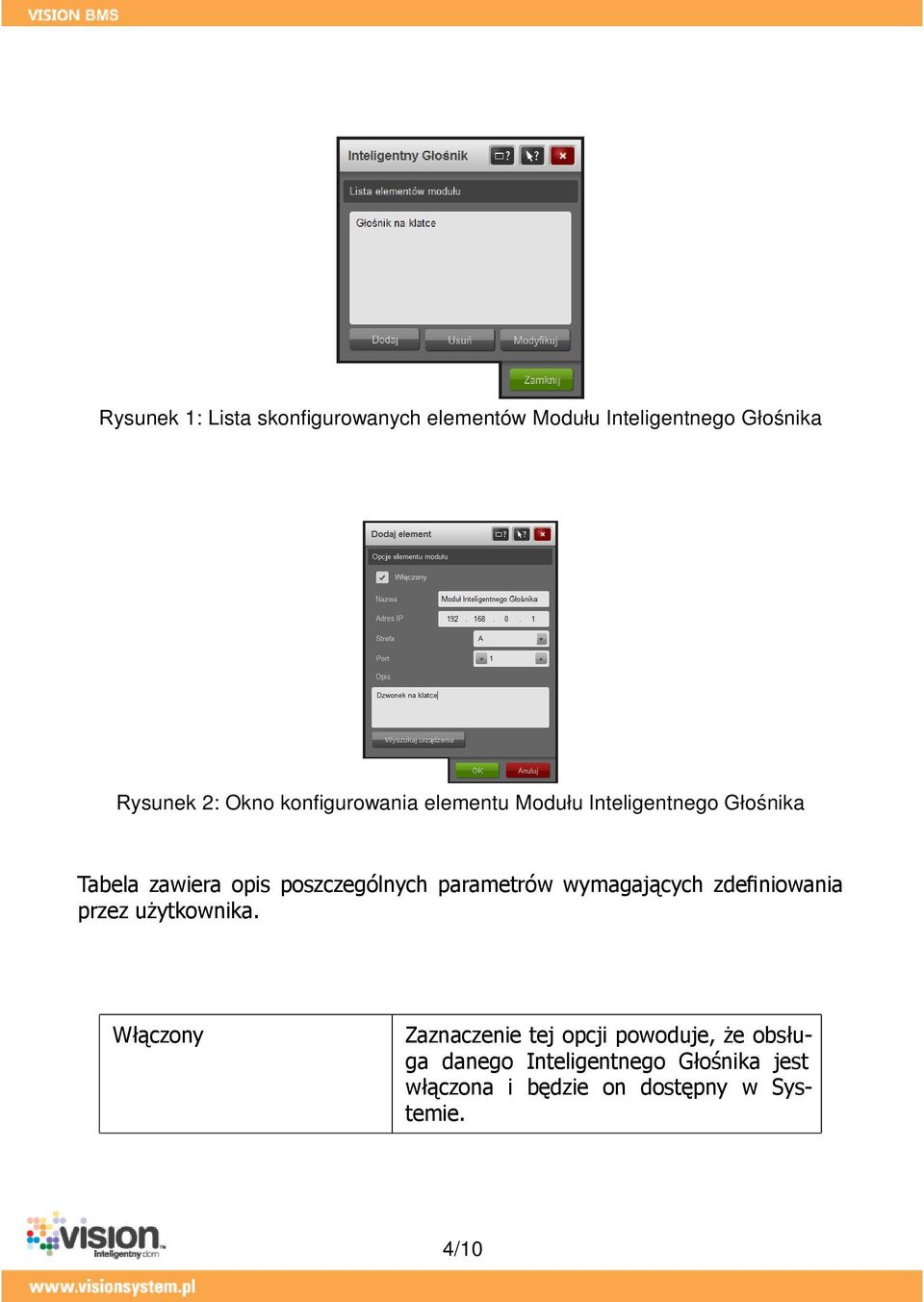 parametrów wymagających zdefiniowania przez użytkownika.