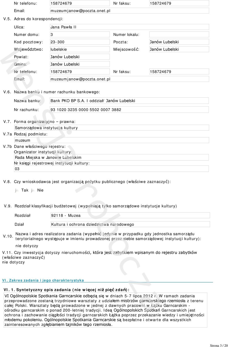 724679 Email: muzeumjanow@poczta.onet.pl V.5.