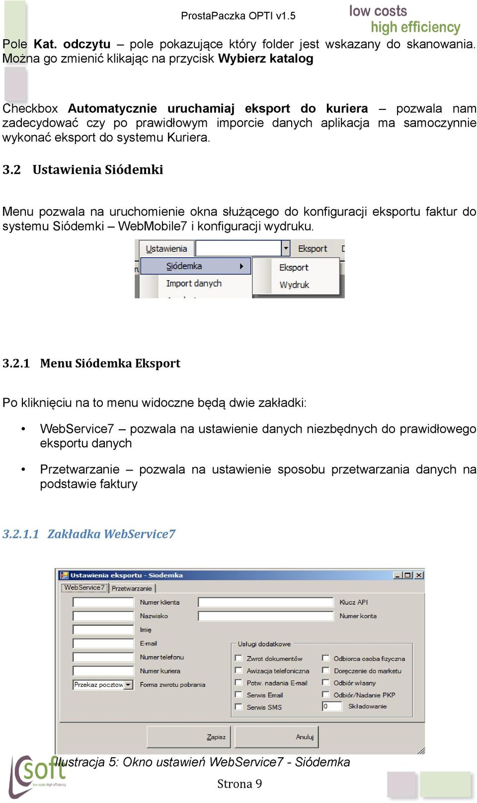 eksport do systemu Kuriera. 3.2 