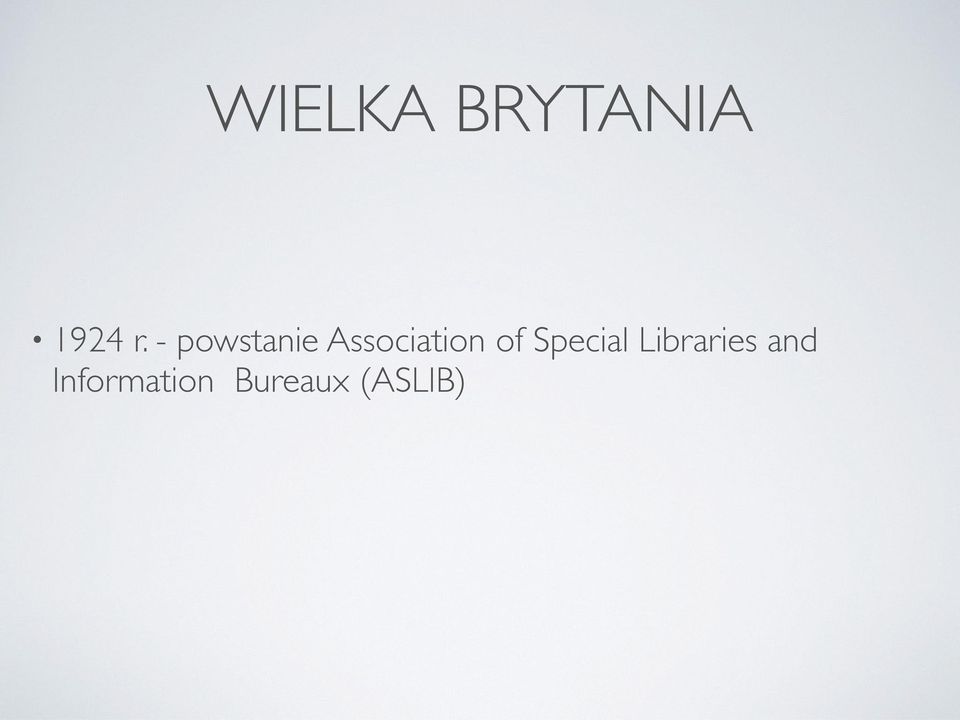 of Special Libraries and