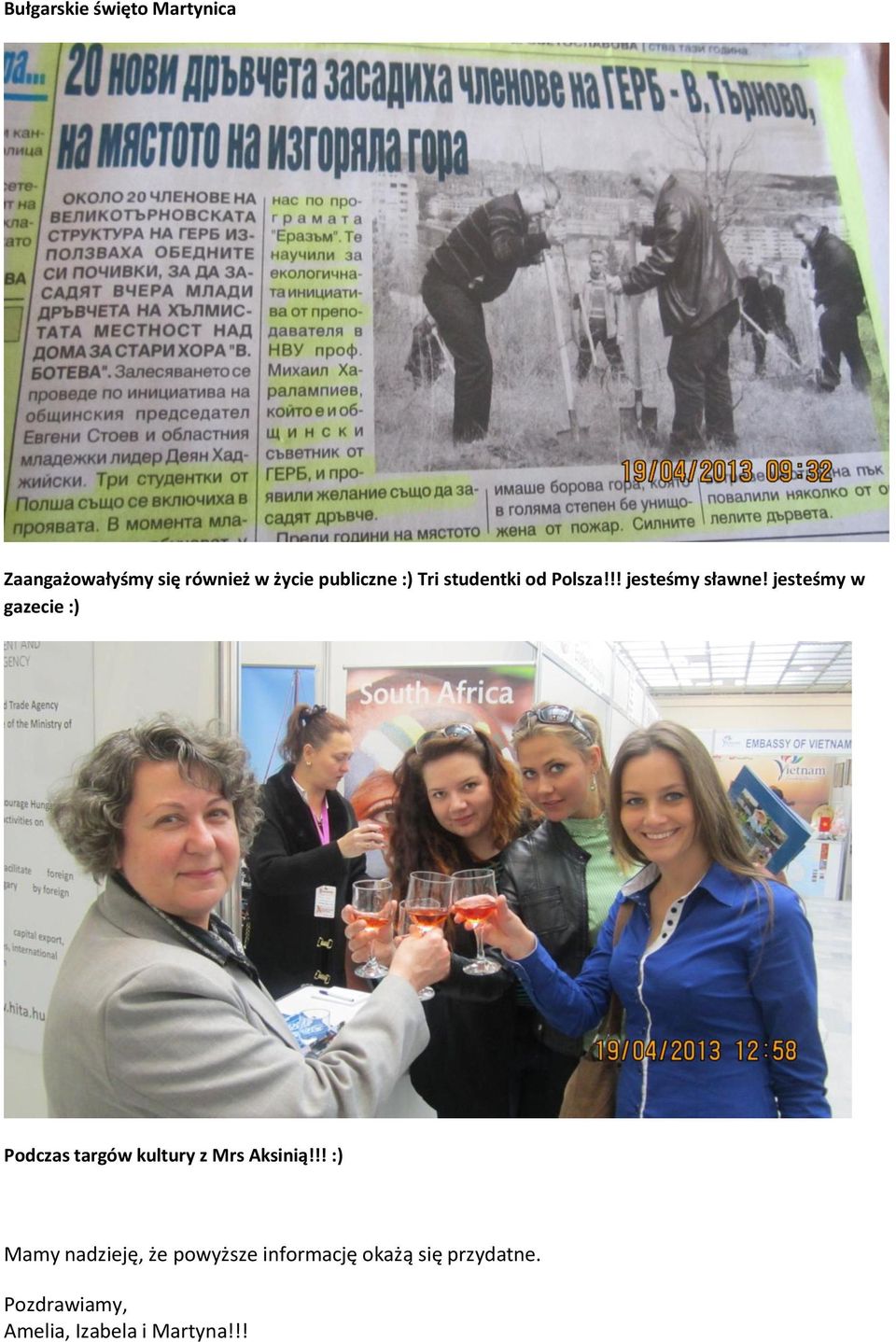jesteśmy w gazecie :) Podczas targów kultury z Mrs Aksinią!
