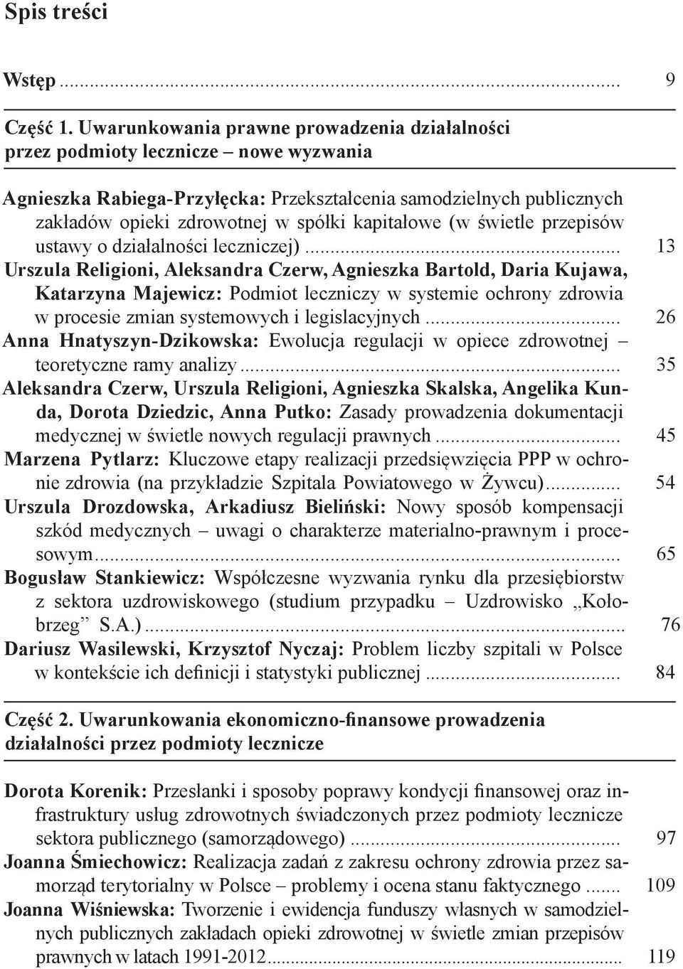 kapitałowe (w świetle przepisów ustawy o działalności leczniczej).