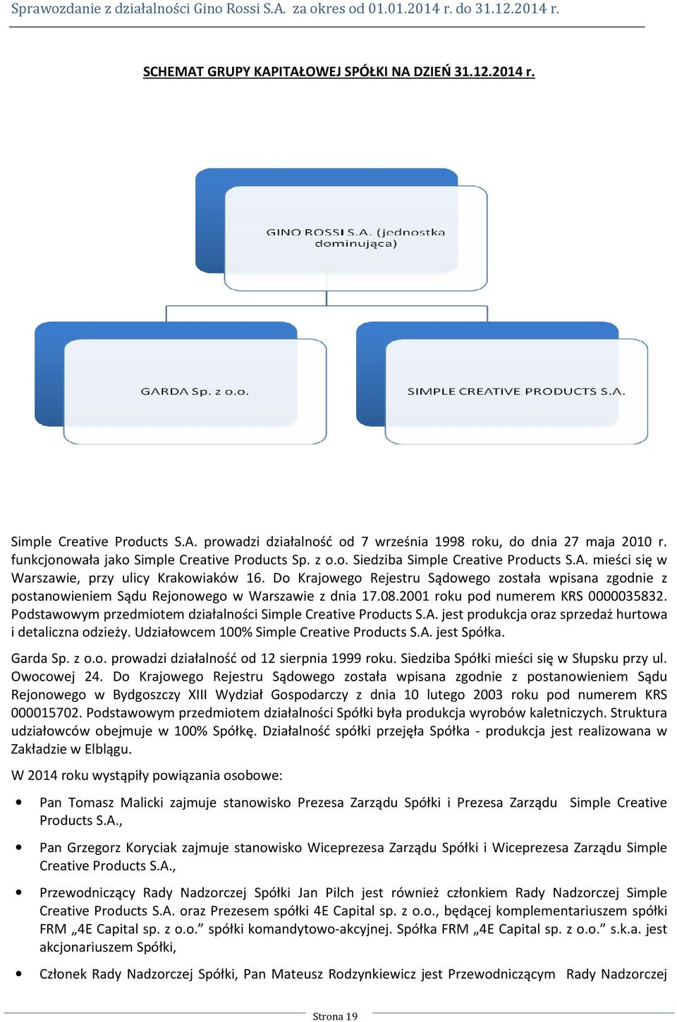 Do Krajowego Rejestru Sądowego została wpisana zgodnie z postanowieniem Sądu Rejonowego w Warszawie z dnia 17.08.2001 roku pod numerem KRS 0000035832.