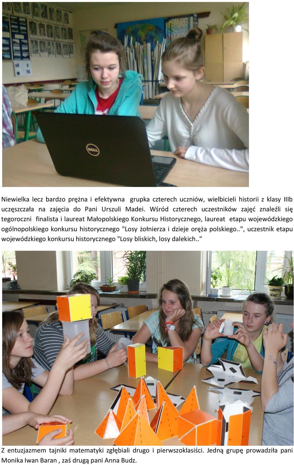 ogólnopolskiego konkursu historycznego "Losy żołnierza i dzieje oręża polskiego.