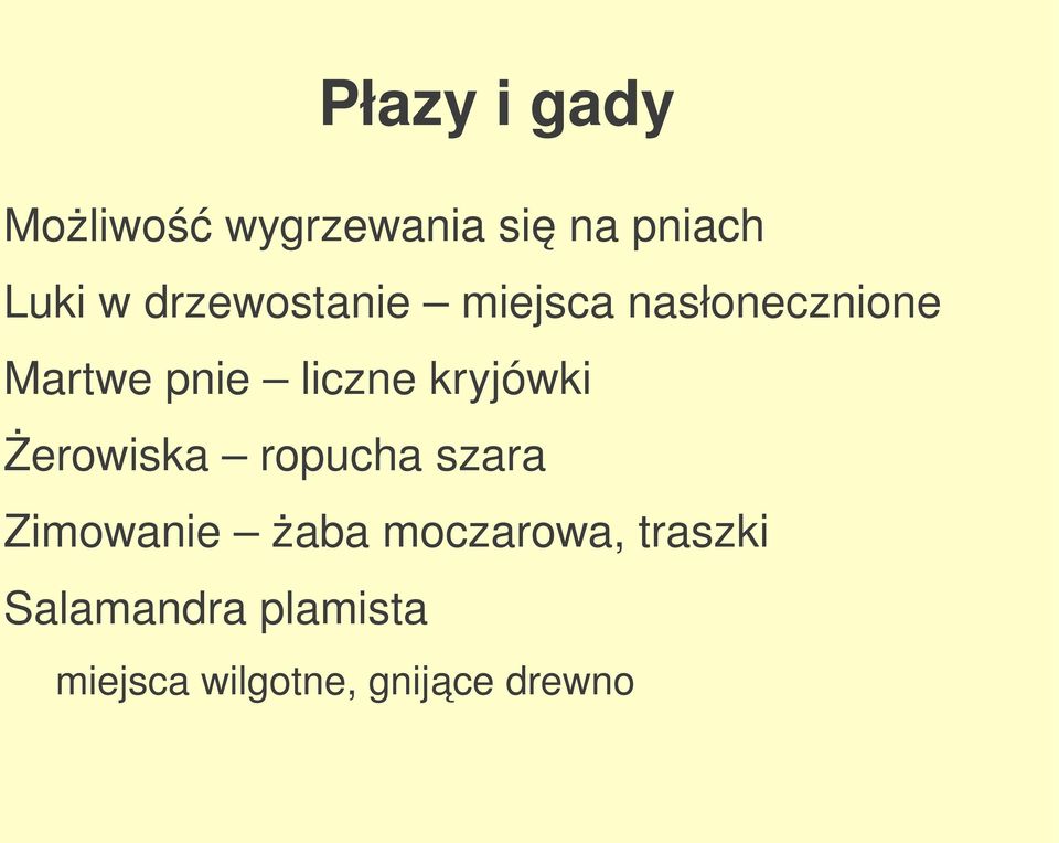 licznekryjówki Żerowiska ropuchaszara Zimowanie
