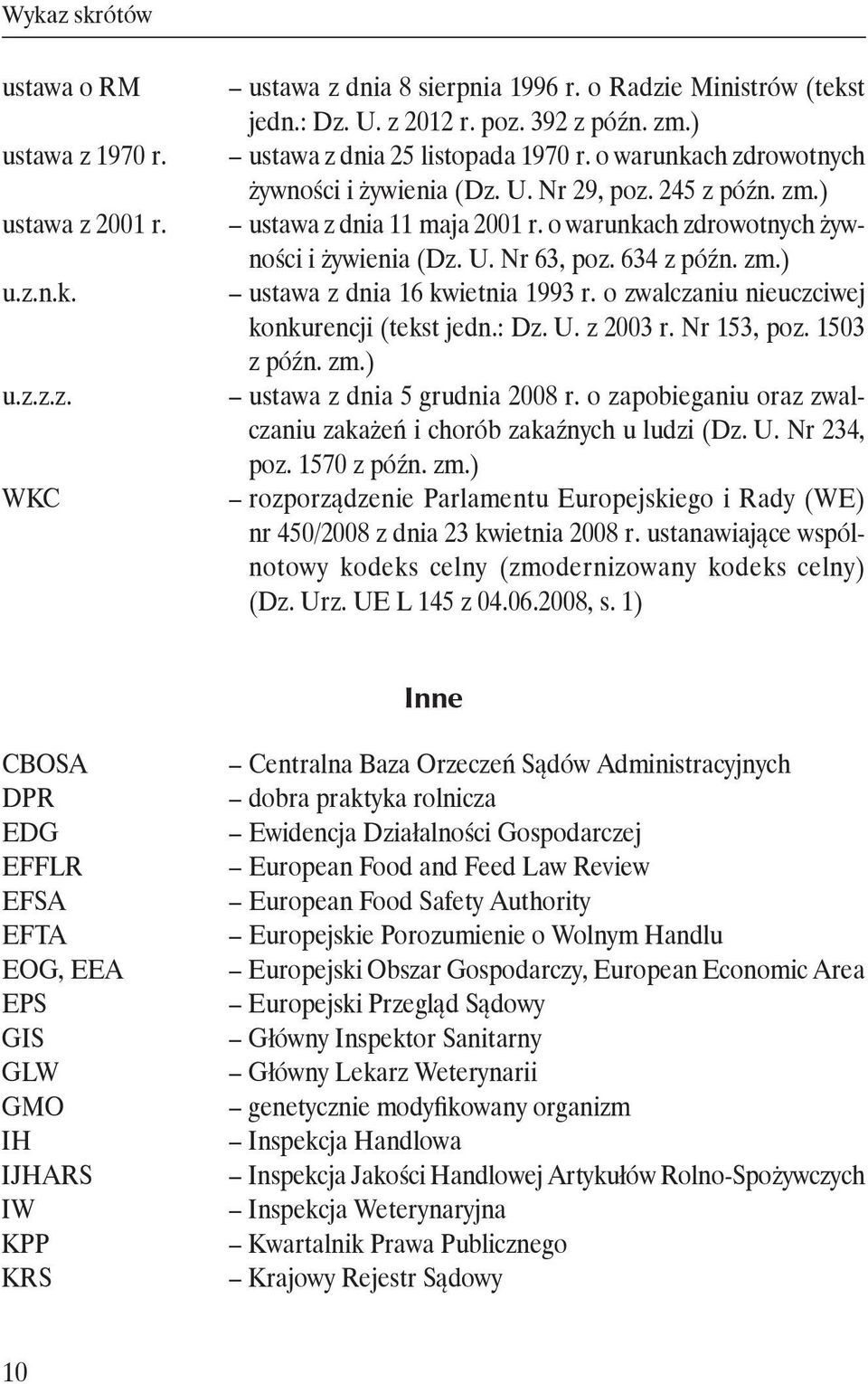 634 z późn. zm.) ustawa z dnia 16 kwietnia 1993 r. o zwalczaniu nieuczciwej konkurencji (tekst jedn.: Dz. U. z 2003 r. Nr 153, poz. 1503 z późn. zm.) ustawa z dnia 5 grudnia 2008 r.