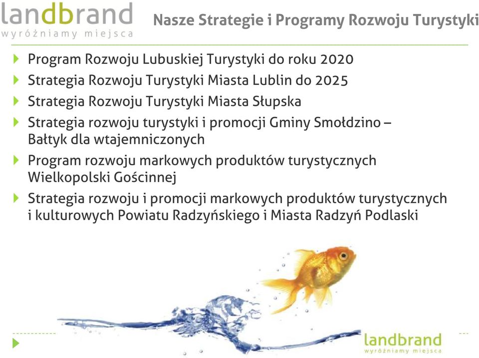 Gminy Smołdzino Bałtyk dla wtajemniczonych Program rozwoju markowych produktów turystycznych Wielkopolski Gościnnej
