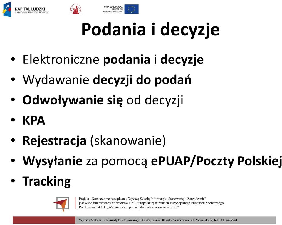 Odwoływanie się od decyzji KPA Rejestracja